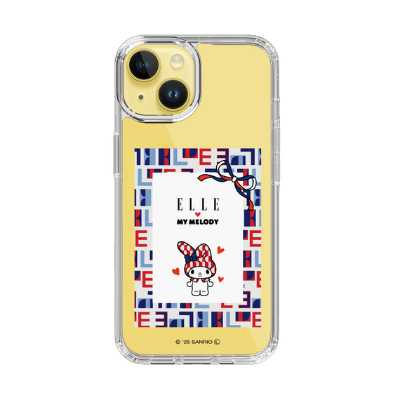 スリムプロテクションケース［ ELLE×マイメロディ＆クロミ - トリコロールカラーグラフィック5 ］