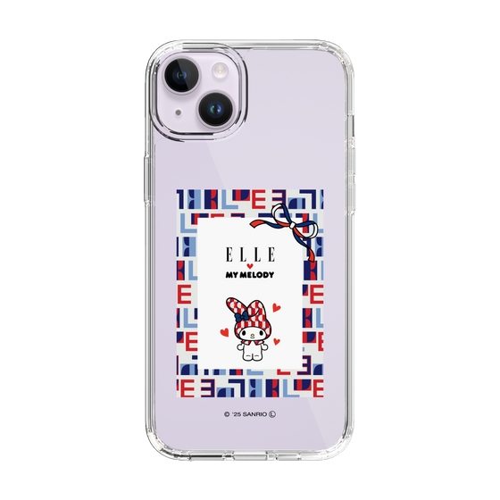 スリムプロテクションケース［ ELLE×マイメロディ＆クロミ - トリコロールカラーグラフィック5 ］