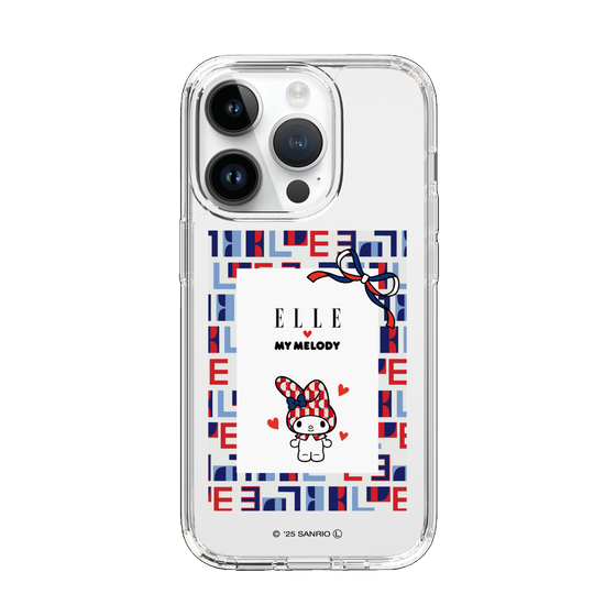 スリムプロテクションケース［ ELLE×マイメロディ＆クロミ - トリコロールカラーグラフィック5 ］