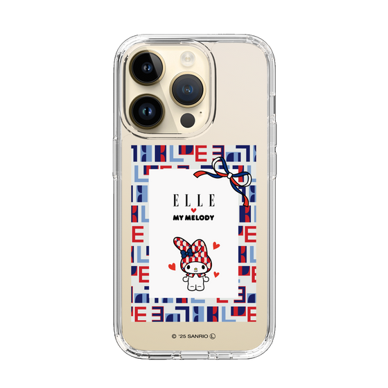スリムプロテクションケース［ ELLE×マイメロディ＆クロミ - トリコロールカラーグラフィック5 ］