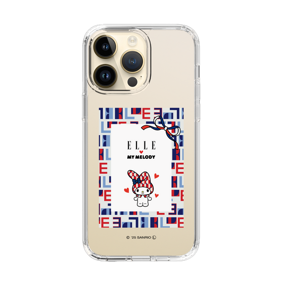 スリムプロテクションケース［ ELLE×マイメロディ＆クロミ - トリコロールカラーグラフィック5 ］