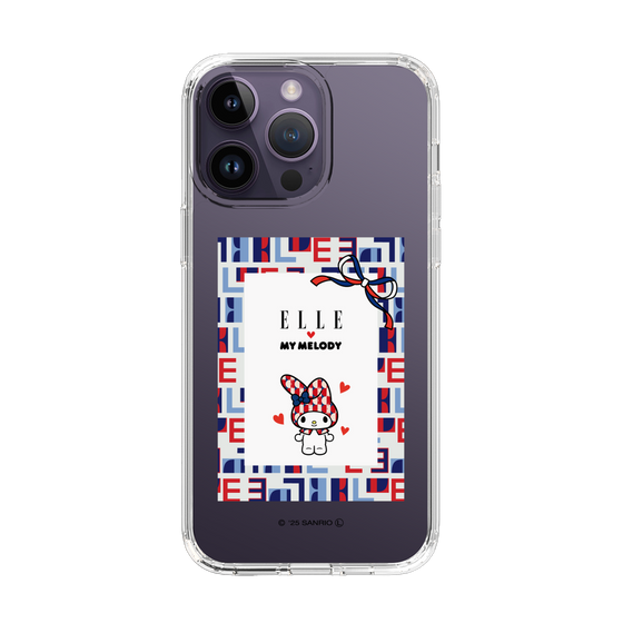 スリムプロテクションケース［ ELLE×マイメロディ＆クロミ - トリコロールカラーグラフィック5 ］
