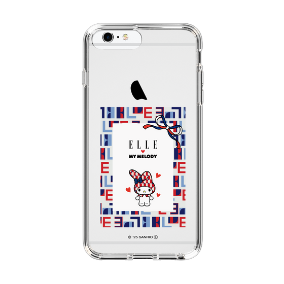 スリムプロテクションケース［ ELLE×マイメロディ＆クロミ - トリコロールカラーグラフィック5 ］