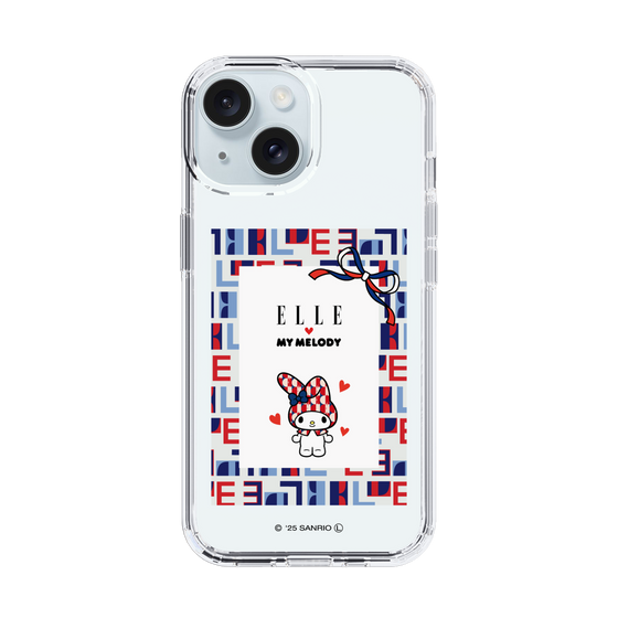 スリムプロテクションケース［ ELLE×マイメロディ＆クロミ - トリコロールカラーグラフィック5 ］