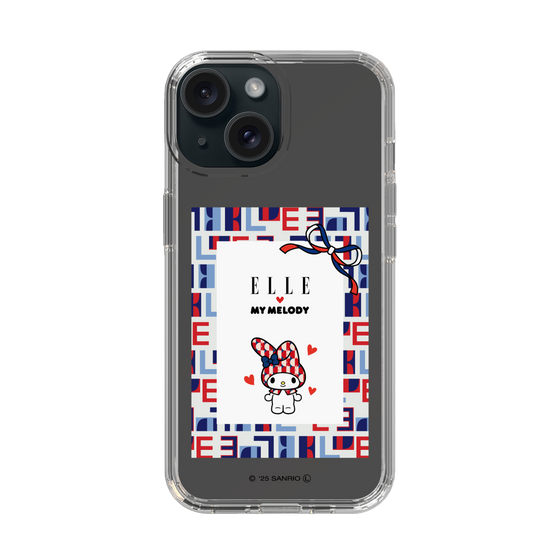 スリムプロテクションケース［ ELLE×マイメロディ＆クロミ - トリコロールカラーグラフィック5 ］