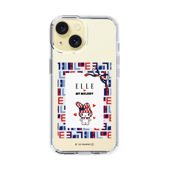 スリムプロテクションケース［ ELLE×マイメロディ＆クロミ - トリコロールカラーグラフィック5 ］