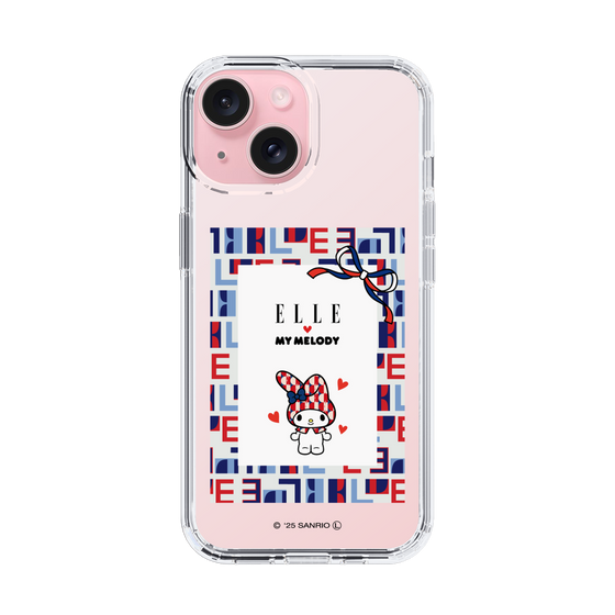 スリムプロテクションケース［ ELLE×マイメロディ＆クロミ - トリコロールカラーグラフィック5 ］