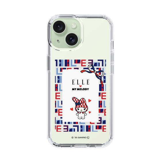 スリムプロテクションケース［ ELLE×マイメロディ＆クロミ - トリコロールカラーグラフィック5 ］