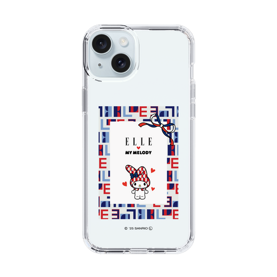 スリムプロテクションケース［ ELLE×マイメロディ＆クロミ - トリコロールカラーグラフィック5 ］