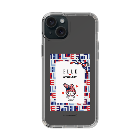 スリムプロテクションケース［ ELLE×マイメロディ＆クロミ - トリコロールカラーグラフィック5 ］