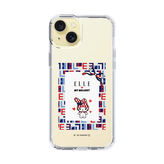 スリムプロテクションケース［ ELLE×マイメロディ＆クロミ - トリコロールカラーグラフィック5 ］