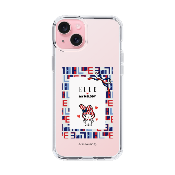 スリムプロテクションケース［ ELLE×マイメロディ＆クロミ - トリコロールカラーグラフィック5 ］