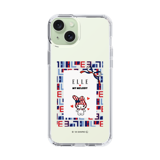 スリムプロテクションケース［ ELLE×マイメロディ＆クロミ - トリコロールカラーグラフィック5 ］