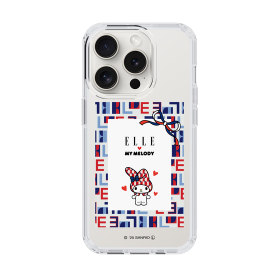 スリムプロテクションケース［ ELLE×マイメロディ＆クロミ - トリコロールカラーグラフィック5 ］