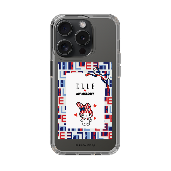 スリムプロテクションケース［ ELLE×マイメロディ＆クロミ - トリコロールカラーグラフィック5 ］