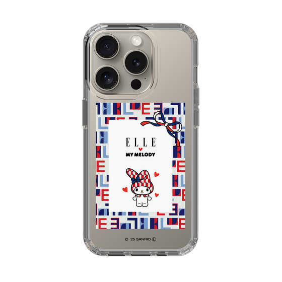 スリムプロテクションケース［ ELLE×マイメロディ＆クロミ - トリコロールカラーグラフィック5 ］