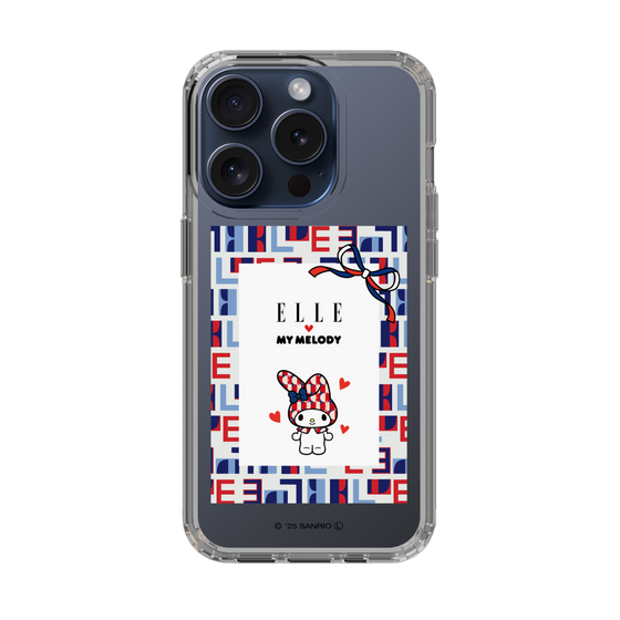 スリムプロテクションケース［ ELLE×マイメロディ＆クロミ - トリコロールカラーグラフィック5 ］