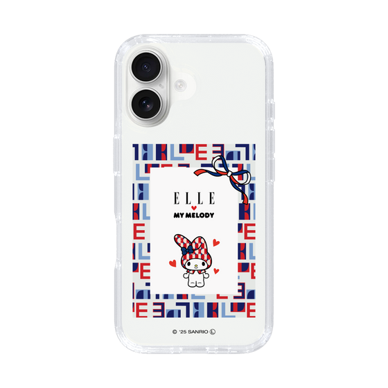 スリムプロテクションケース［ ELLE×マイメロディ＆クロミ - トリコロールカラーグラフィック5 ］
