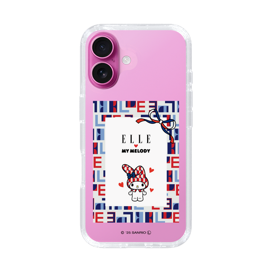 スリムプロテクションケース［ ELLE×マイメロディ＆クロミ - トリコロールカラーグラフィック5 ］