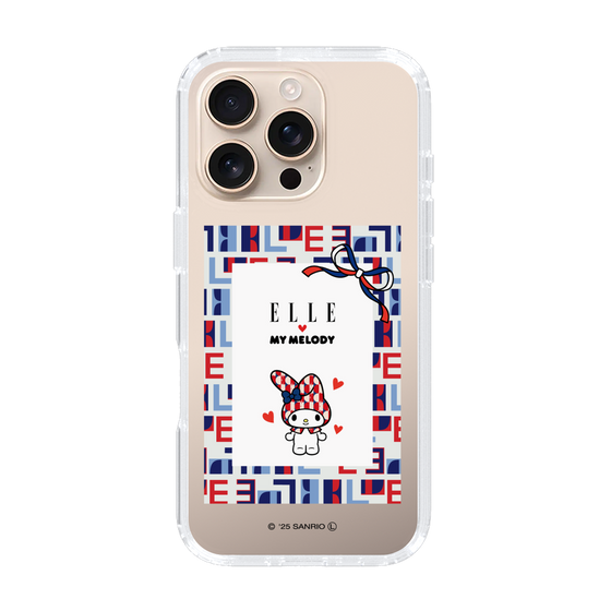スリムプロテクションケース［ ELLE×マイメロディ＆クロミ - トリコロールカラーグラフィック5 ］