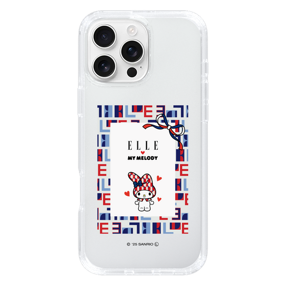 スリムプロテクションケース［ ELLE×マイメロディ＆クロミ - トリコロールカラーグラフィック5 ］