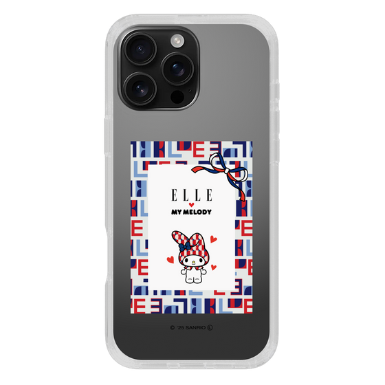 スリムプロテクションケース［ ELLE×マイメロディ＆クロミ - トリコロールカラーグラフィック5 ］