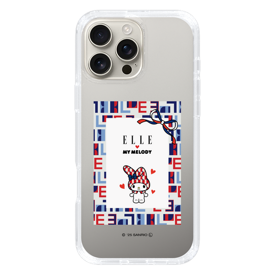 スリムプロテクションケース［ ELLE×マイメロディ＆クロミ - トリコロールカラーグラフィック5 ］