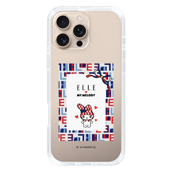 スリムプロテクションケース［ ELLE×マイメロディ＆クロミ - トリコロールカラーグラフィック5 ］