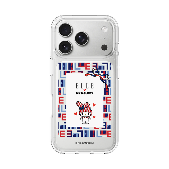 スリムプロテクションケース［ ELLE×マイメロディ＆クロミ - トリコロールカラーグラフィック5 ］