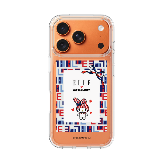 スリムプロテクションケース［ ELLE×マイメロディ＆クロミ - トリコロールカラーグラフィック5 ］