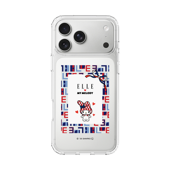 スリムプロテクションケース［ ELLE×マイメロディ＆クロミ - トリコロールカラーグラフィック5 ］
