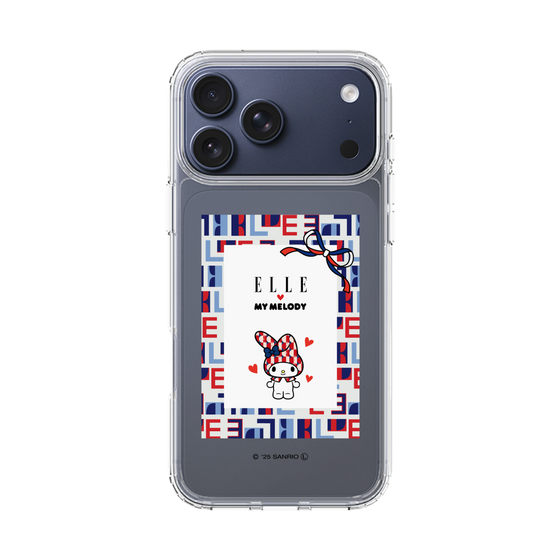 スリムプロテクションケース［ ELLE×マイメロディ＆クロミ - トリコロールカラーグラフィック5 ］