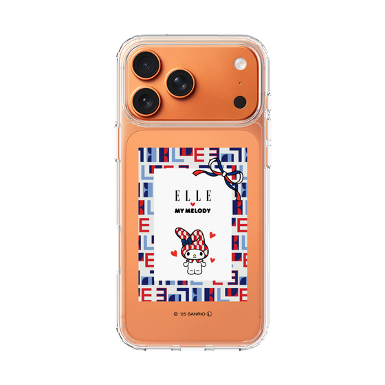 スリムプロテクションケース［ ELLE×マイメロディ＆クロミ - トリコロールカラーグラフィック5 ］