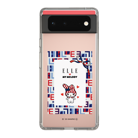 スリムプロテクションケース［ ELLE×マイメロディ＆クロミ - トリコロールカラーグラフィック5 ］