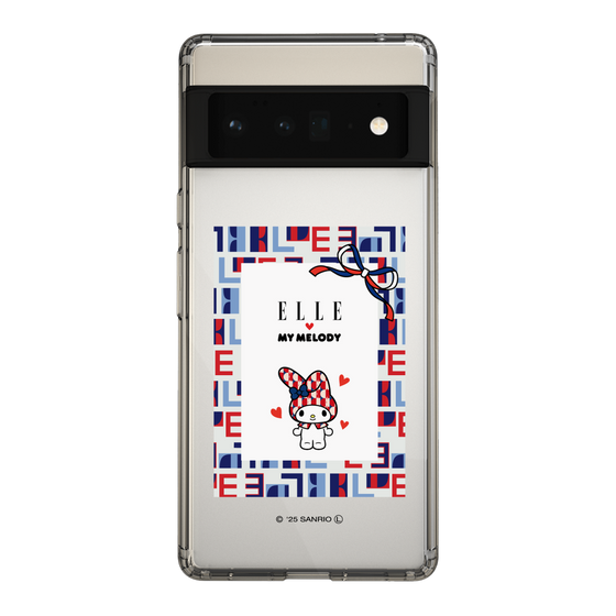 スリムプロテクションケース［ ELLE×マイメロディ＆クロミ - トリコロールカラーグラフィック5 ］