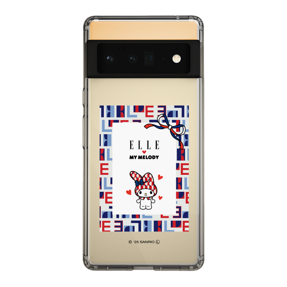 スリムプロテクションケース［ ELLE×マイメロディ＆クロミ - トリコロールカラーグラフィック5 ］
