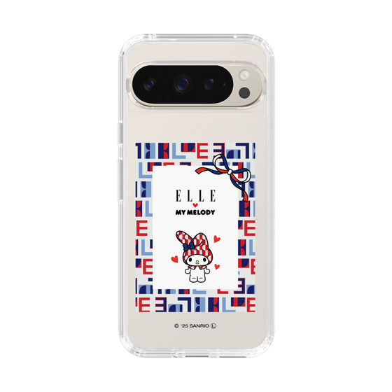スリムプロテクションケース［ ELLE×マイメロディ＆クロミ - トリコロールカラーグラフィック5 ］