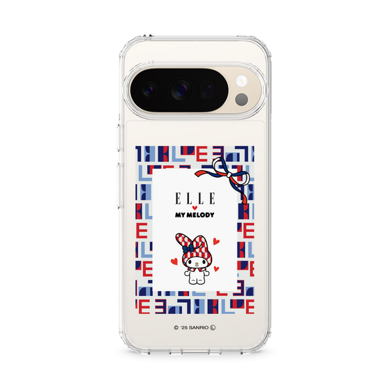 スリムプロテクションケース［ ELLE×マイメロディ＆クロミ - トリコロールカラーグラフィック5 ］