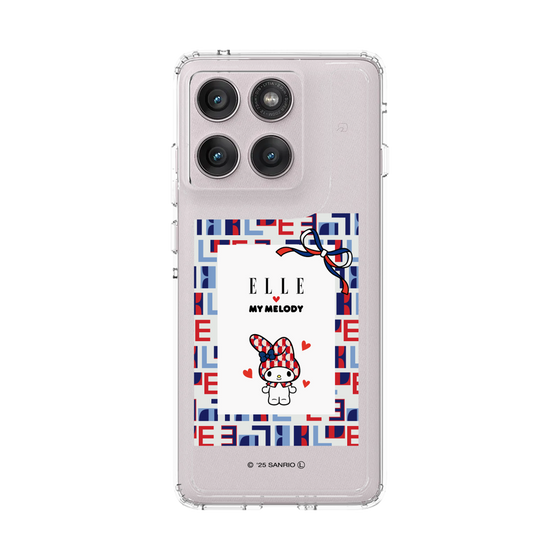 スリムプロテクションケース［ ELLE×マイメロディ＆クロミ - トリコロールカラーグラフィック5 ］