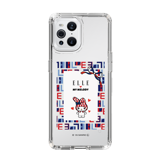 スリムプロテクションケース［ ELLE×マイメロディ＆クロミ - トリコロールカラーグラフィック5 ］