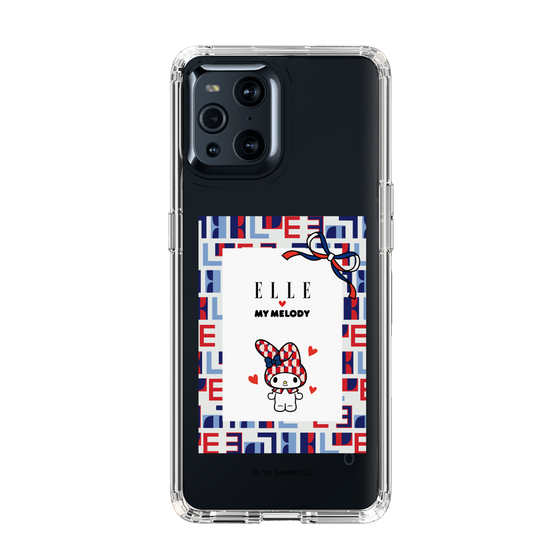 スリムプロテクションケース［ ELLE×マイメロディ＆クロミ - トリコロールカラーグラフィック5 ］
