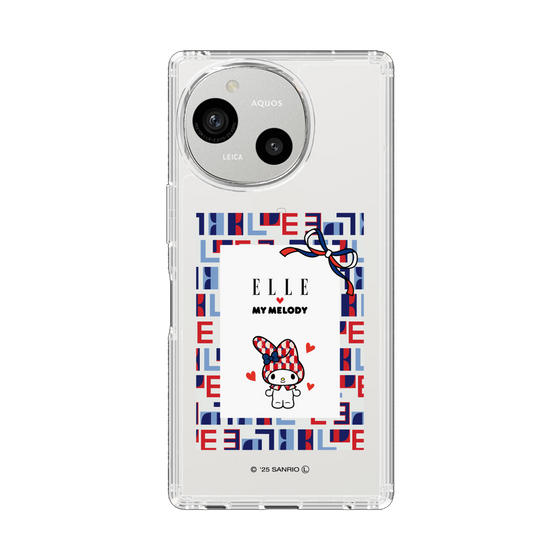 スリムプロテクションケース［ ELLE×マイメロディ＆クロミ - トリコロールカラーグラフィック5 ］