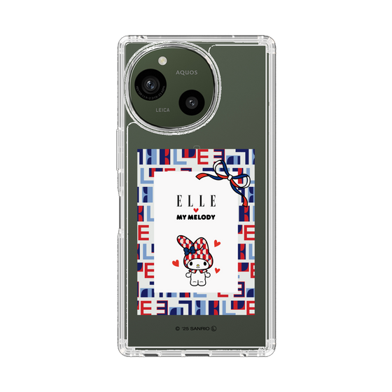 スリムプロテクションケース［ ELLE×マイメロディ＆クロミ - トリコロールカラーグラフィック5 ］