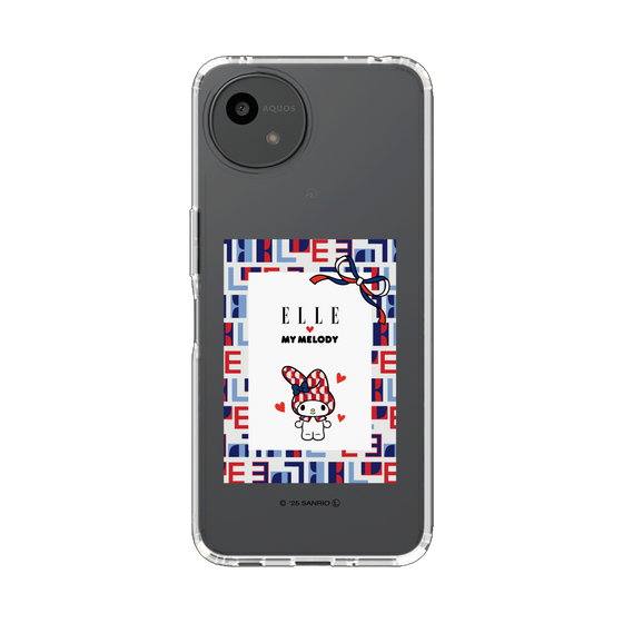 スリムプロテクションケース［ ELLE×マイメロディ＆クロミ - トリコロールカラーグラフィック5 ］