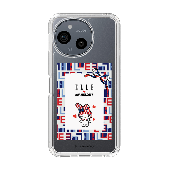 スリムプロテクションケース［ ELLE×マイメロディ＆クロミ - トリコロールカラーグラフィック5 ］