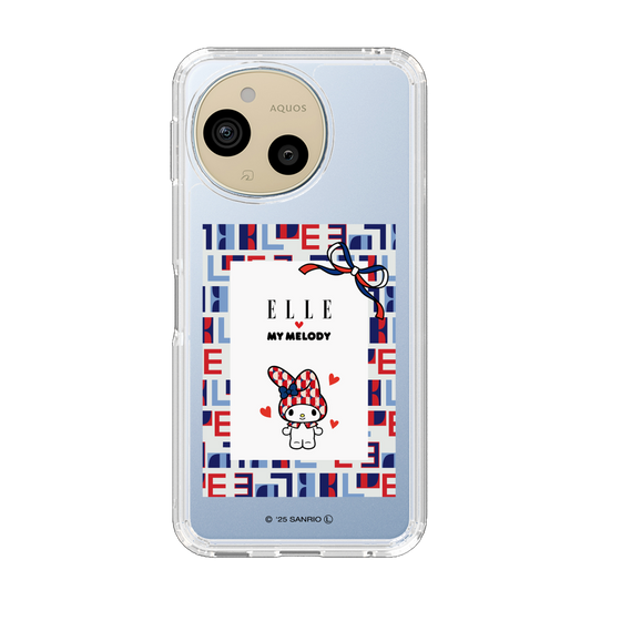 スリムプロテクションケース［ ELLE×マイメロディ＆クロミ - トリコロールカラーグラフィック5 ］