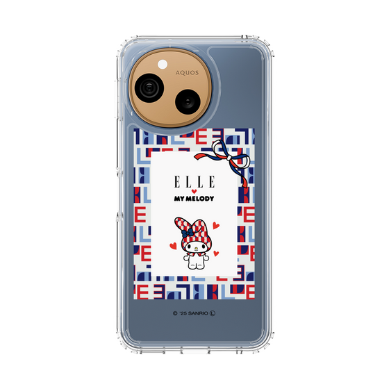 スリムプロテクションケース［ ELLE×マイメロディ＆クロミ - トリコロールカラーグラフィック5 ］