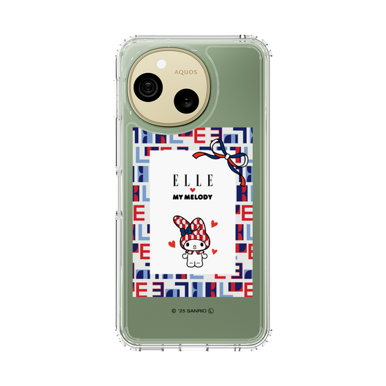 スリムプロテクションケース［ ELLE×マイメロディ＆クロミ - トリコロールカラーグラフィック5 ］