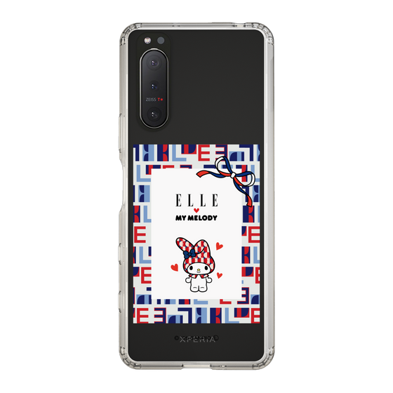 スリムプロテクションケース［ ELLE×マイメロディ＆クロミ - トリコロールカラーグラフィック5 ］