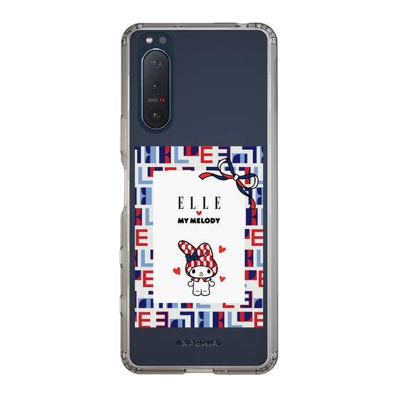 スリムプロテクションケース［ ELLE×マイメロディ＆クロミ - トリコロールカラーグラフィック5 ］